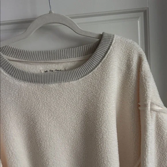 We The Free Cream and Gray Sweatshirt - Picture 2 of 8